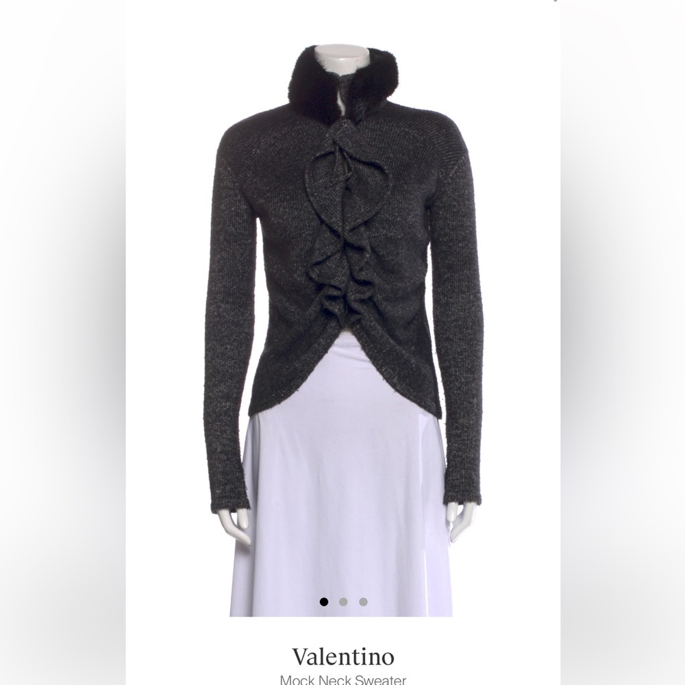 Valentino Mock Neck Sweater S RealReal Authenticated and appraised.
